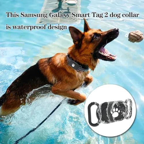 Rzttwl 2 Pack Waterproof Dog Collar Case for Samsung Galaxy SmartTag2, Black thumbnail 4