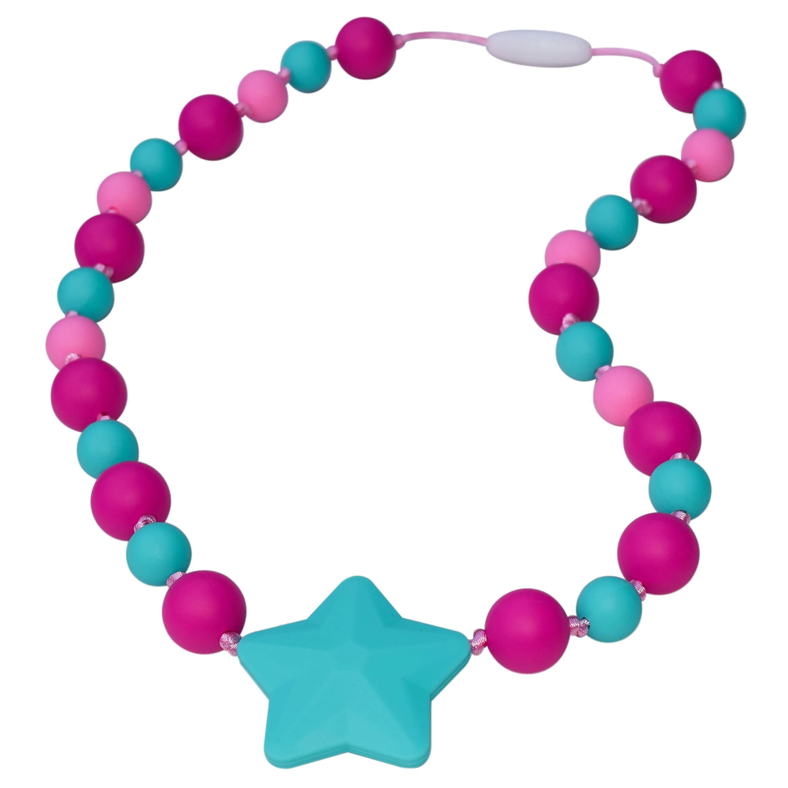Munchables Starlight Chewelry Necklace (Fuchsia/Aqua/Pink) | OT-Recommended Sensory Chew for Children & Adults - main product image