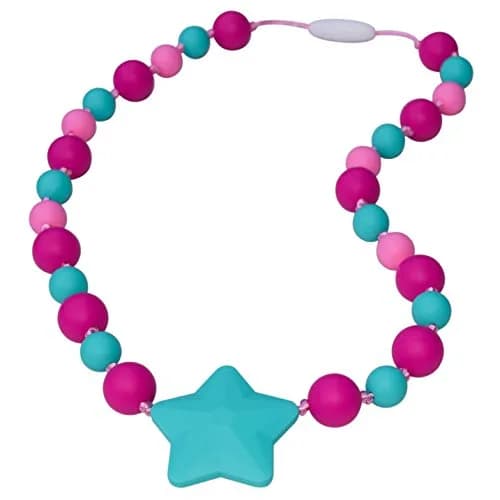 Munchables Starlight Chewelry Necklace (Fuchsia/Aqua/Pink) | OT-Recommended Sensory Chew for Children & Adults thumbnail 1