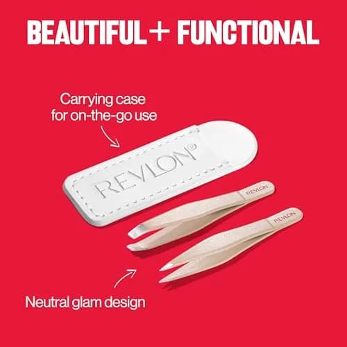 Revlon Designer Series Mini Tweezer Set for Travel | Precise Hair Removal Tools thumbnail 6
