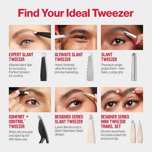 Revlon Designer Series Mini Tweezer Set for Travel | Precise Hair Removal Tools thumbnail 9