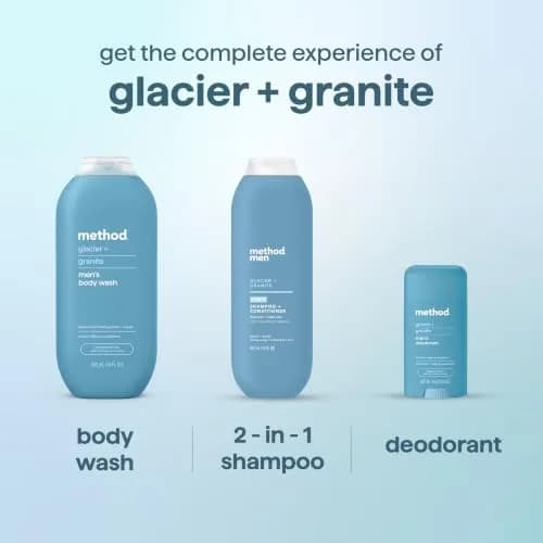 Method Men’s Body Wash Glacier + Granite 18 fl oz | Rich, Creamy Lather for All Skin Types thumbnail 8