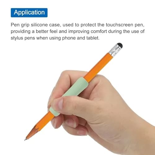 MECCANIXITY Pink 3pcs Pen Grip Silicone Case | Ergonomic, Soft & Non-Slip (60mm x 15mm) thumbnail 4