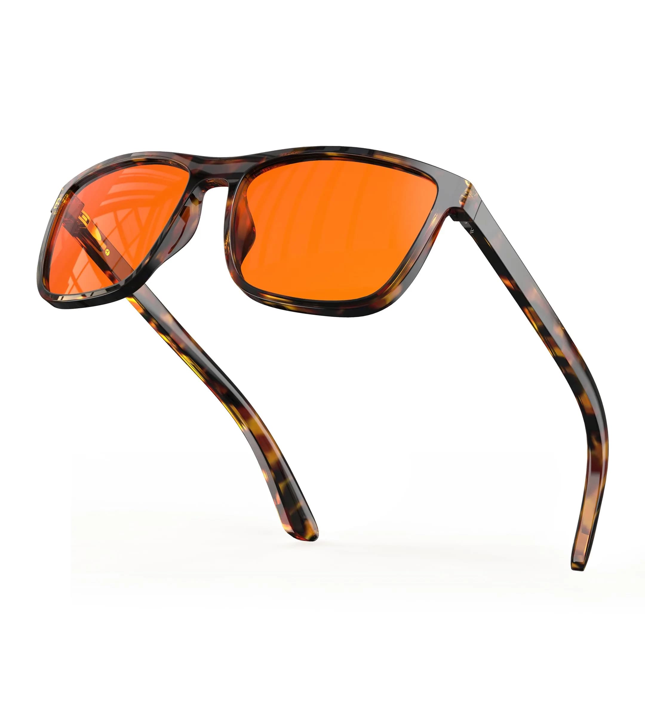 Bloomoak Amber Blue Light Blocking Glasses - Gaming & Sleep Aid - 145mm Arm, 58mm Lens Width | Filters 99% Harmful Blue Light — Amber Lens