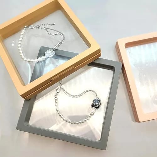 ailison 3D Floating Frame Display Stand 10.99 cm (4.33 inches) | Pack of 12 for Jewelry, Medals, Coins thumbnail 3