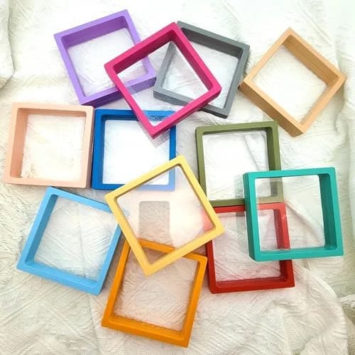ailison 3D Floating Frame Display Stand 10.99 cm (4.33 inches) | Pack of 12 for Jewelry, Medals, Coins thumbnail 4