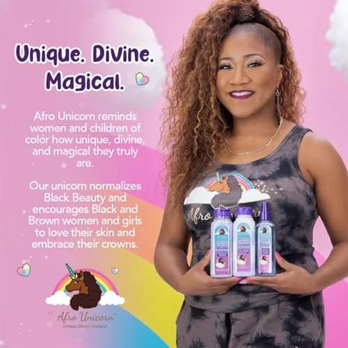 MAGICAL TRESSES Afro Unicorn Curl Cream 4 Fl Oz (3 Pack) | Defines & Softens Curly, Coily, Wavy Hair thumbnail 7