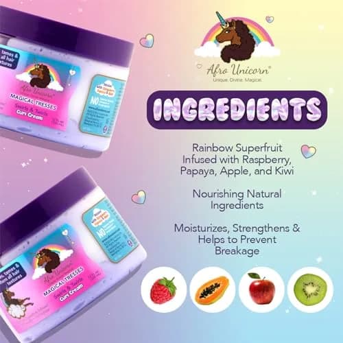 MAGICAL TRESSES Afro Unicorn Curl Cream 4 Fl Oz (3 Pack) | Defines & Softens Curly, Coily, Wavy Hair thumbnail 2