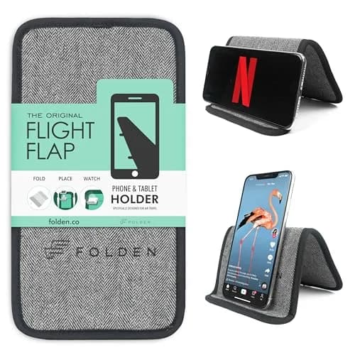 Flight Flap Airplane Phone Holder - Foldable Phone Stand for Plane Travel | Flexible, Compatible with Smartphones & Tablets thumbnail 1