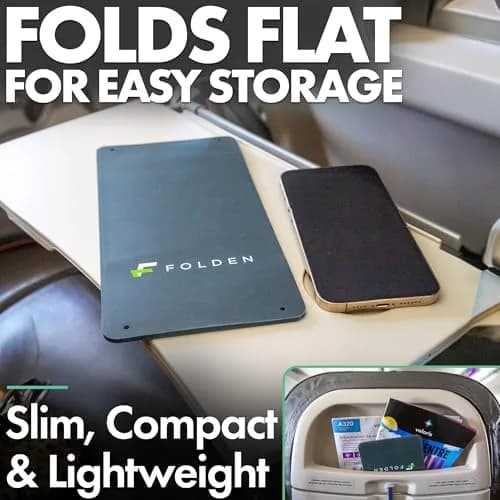Flight Flap Airplane Phone Holder - Foldable Phone Stand for Plane Travel | Flexible Silicone Travel Gadget thumbnail 4