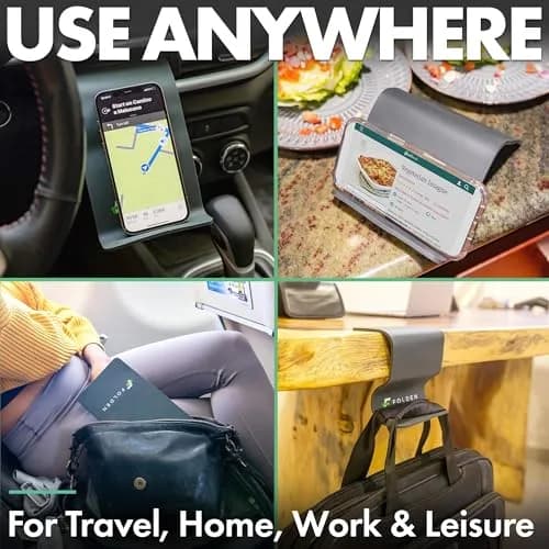 Flight Flap Airplane Phone Holder - Foldable Phone Stand for Plane Travel | Flexible Silicone Travel Gadget thumbnail 7
