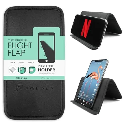 Flight Flap Airplane Phone Holder - Foldable Phone Stand for Plane Travel | Flexible, Durable & Compact thumbnail 1
