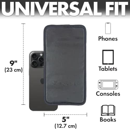 Flight Flap Airplane Phone Holder - Foldable Phone Stand for Plane Travel | Flexible, Vegan Leather, Universal Compatibility thumbnail 5