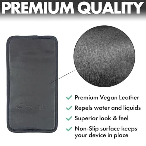Flight Flap Airplane Phone Holder - Foldable Phone Stand for Plane Travel | Flexible, Vegan Leather, Universal Compatibility thumbnail 7