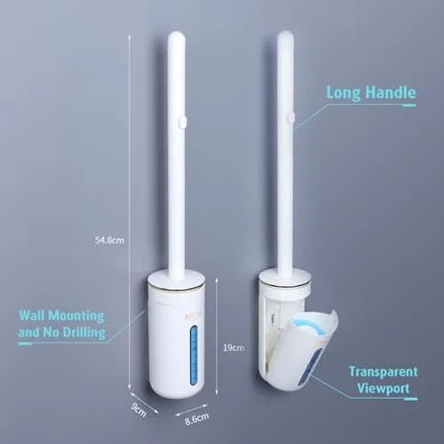 AIR U+ Disposable Toilet Brush System with 24 Refills | Wall-Mountable, Automatic Storage, Ocean Breeze Scent thumbnail 8