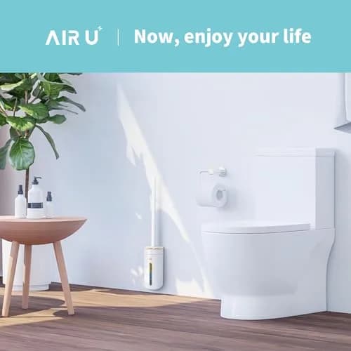 AIR U+ Disposable Toilet Brush System with 24 Refills | Wall-Mountable, Automatic Storage, Ocean Breeze Scent thumbnail 9
