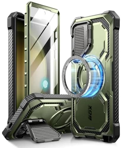 i-Blason Armorbox for Galaxy S24 Ultra Case with Camera Cover Stand & MagSafe, Green 17.9cm (7.24in) | MIL-STD 810G-516.6 Certified Drop Protection thumbnail 1