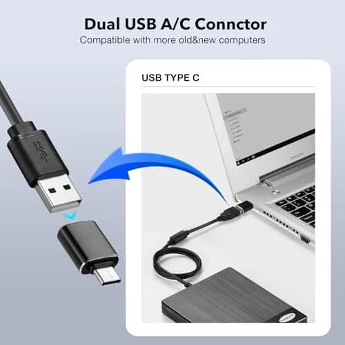 Chuanganzhuo 3.5 inch Floppy Disk Reader 1.44MB External USB Type A/C Drive | Plug-and-Play for Windows PCs thumbnail 10