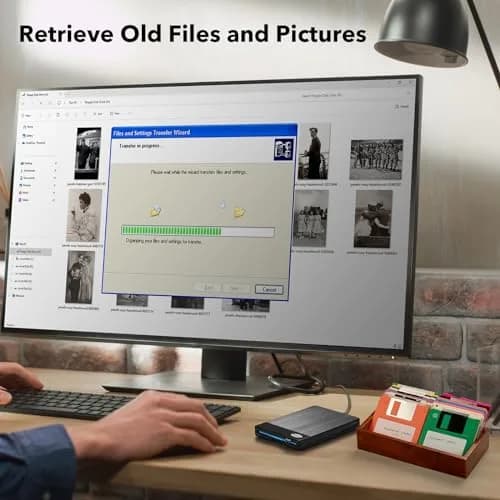 Chuanganzhuo 3.5 inch Floppy Disk Reader 1.44MB External USB Type A/C Drive | Plug-and-Play for Windows PCs thumbnail 5