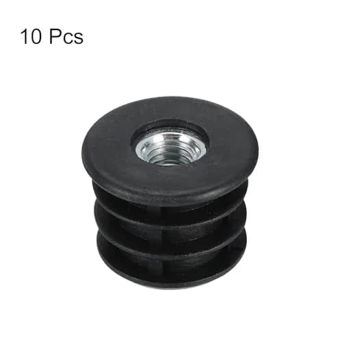 uxcell 10Pcs M8 Thread Round Tube Inserts for Furniture Legs 25mm | Stable Support & Easy Fit thumbnail 3
