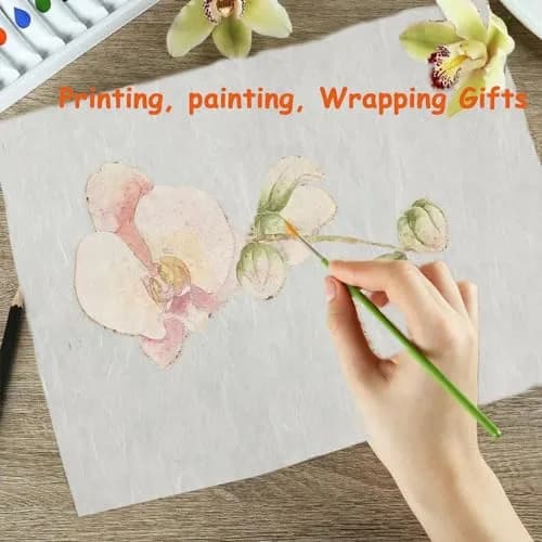 Phaicoilo Mulberry Paper Sheets for Decoupage & Crafts, 50 Sheets A4 (21x30cm) | Acid-Free, Printable Washi Rice Paper thumbnail 7