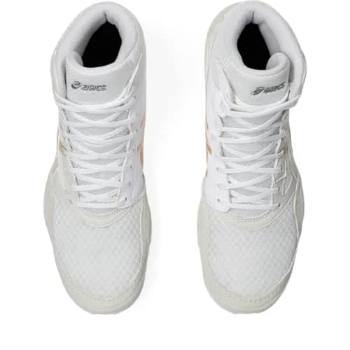 ASICS Men's Snapdown 4 Wrestling Shoes White/Pure Gold 270g (9.5 oz) | Lightweight Breathable Ankle-High Fit thumbnail 6