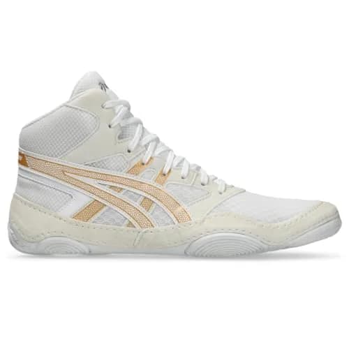 ASICS Men's Snapdown 4 Wrestling Shoes White/Pure Gold 270g (9.5 oz) | Lightweight Breathable Ankle-High Fit thumbnail 8