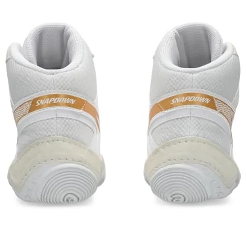 ASICS Men's Snapdown 4 Wrestling Shoes White/Pure Gold 250g (8.7 oz) | Durable High-Top Ankle Support thumbnail 5