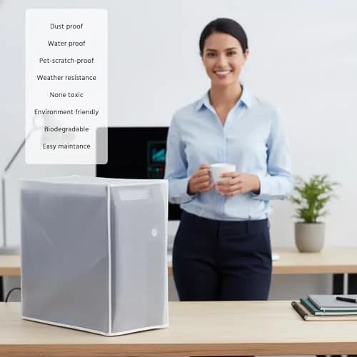 SZBRO Medium PC Dust Cover 21cm (8"W x 17.5"H x 17.5"D) | Waterproof & See-Through for Gaming Desktops thumbnail 4