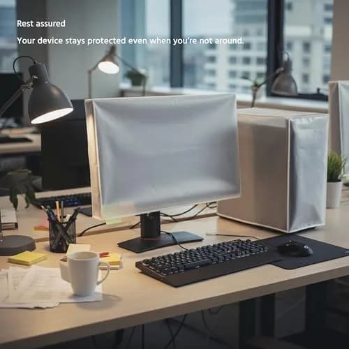 SZBRO Medium PC Dust Cover 21cm (8"W x 17.5"H x 17.5"D) | Waterproof & See-Through for Gaming Desktops thumbnail 6