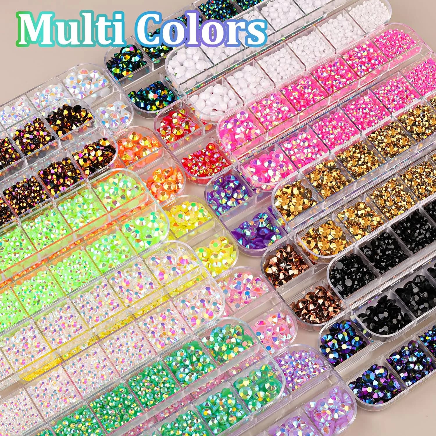 TINKRSTUFF Purplish Black AB 3Pcs Craft Beads | Flatback Crystal Gems with Glue & Tools thumbnail 6