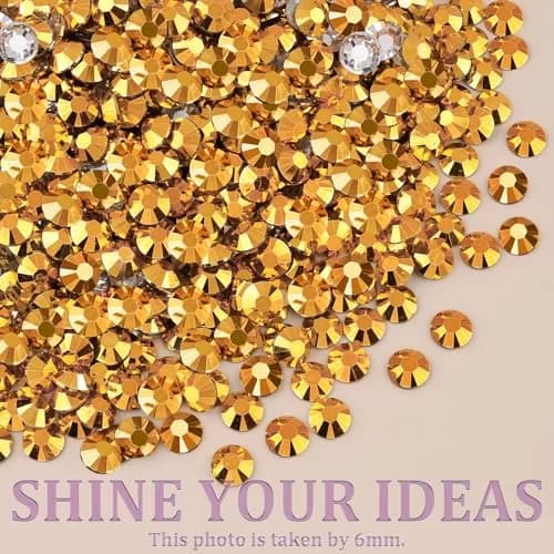 TINKRSTUFF Resin Jelly Rhinestones with B7000 Glue | Gold Flatback Crystals for Crafts & Nails (1 Box + 3x10ml Glue) thumbnail 6