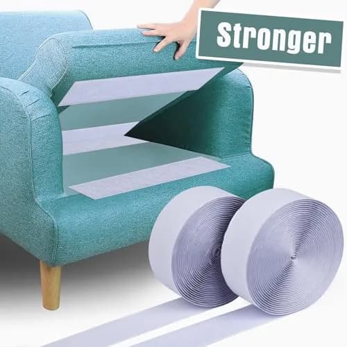 Navona Heavy Duty Hook and Loop Strips with Adhesive, 2 Inch x 54 Feet Total, White | Strong Sticky Back Fastener Roll for Home & Office thumbnail 2