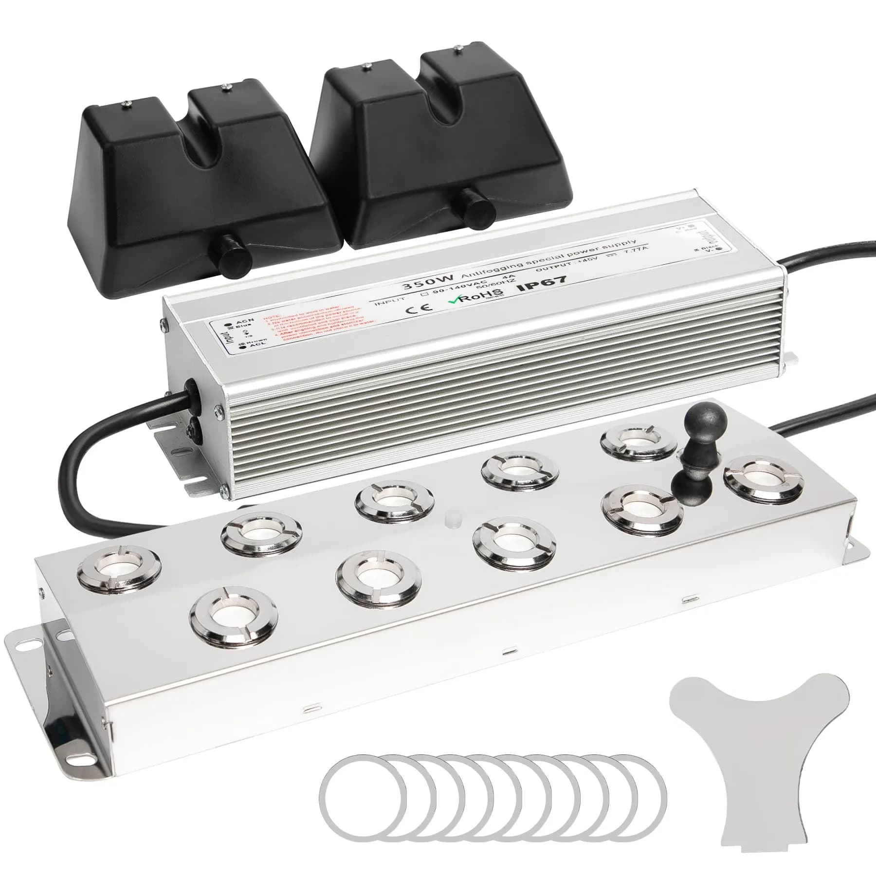 Toriexon Ultrasonic Mist Fogger 10 Heads | 7000ml/H, Stainless Steel, IP67 Waterproof - main product image