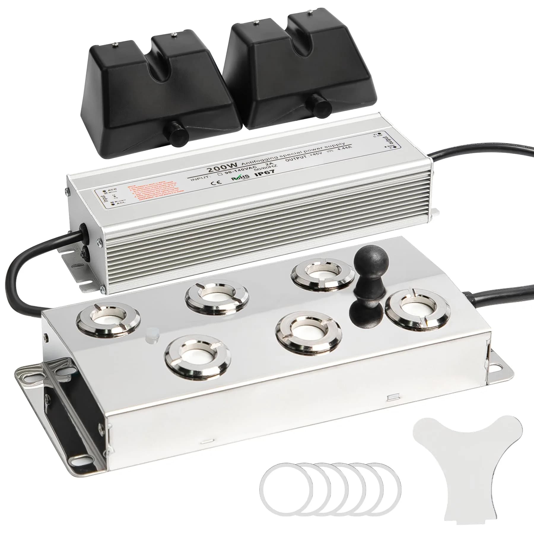 Toriexon Ultrasonic Mist Maker Fogger 6 Heads | 5000ml/H Outdoor Fogger for Gardens & Ponds