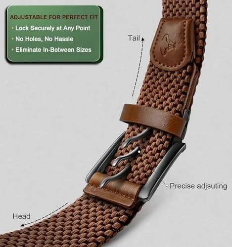 BULLIANT Reversible Stretch Braided Web Belt 1 3/8" | Modern Casual Style for Men thumbnail 6