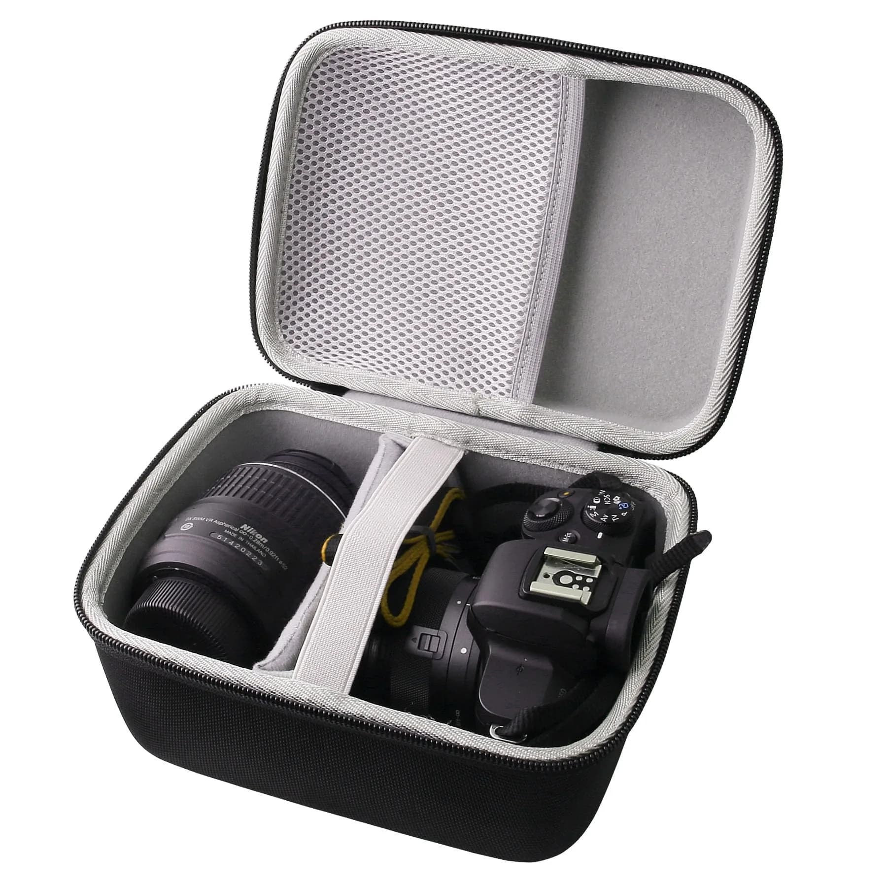 JINMEI Hard EVA Camera Case for Panasonic Lumix GX85/G7/Sony a6400/a6700/a6100 with 12-32mm/14-42mm/16-50mm Lens, Small Black — black