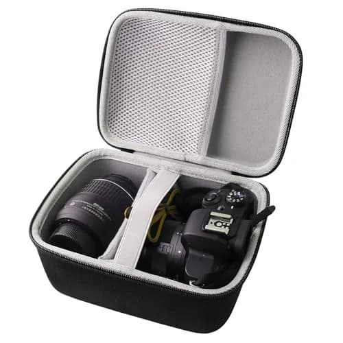 JINMEI Hard EVA Camera Carrying Case for Panasonic Lumix GX85/G7 & Sony Alpha a6400/a6700/a6100 (Large, Black) | Protects Against Shocks & Dust thumbnail 1