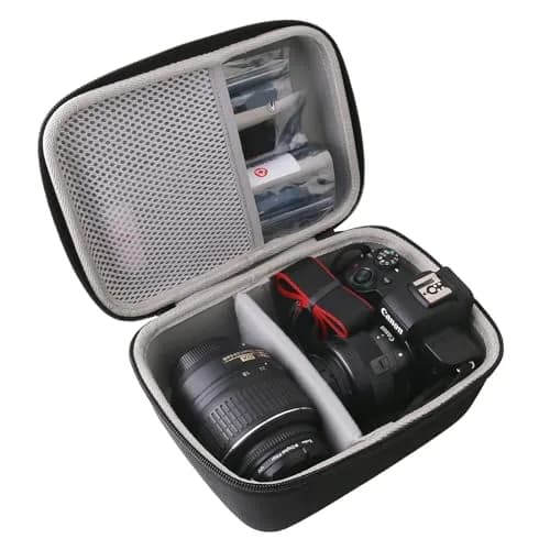 JINMEI Hard EVA Camera Carrying Case for Panasonic Lumix GX85/G7 & Sony Alpha a6400/a6700/a6100 (Large, Black) | Protects Against Shocks & Dust thumbnail 2