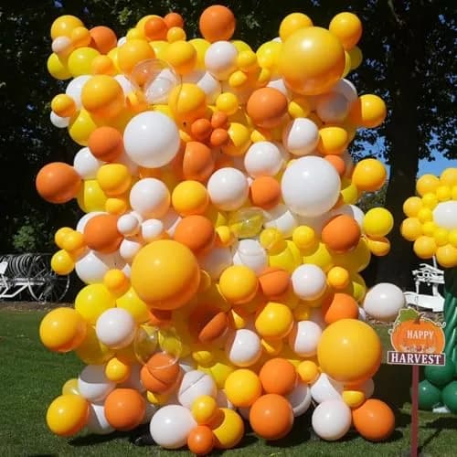 Voircoloria 130pcs Burnt Orange Balloons Garland Arch Kit 56x5" 40x12" 30x10" 4x18" | Assorted Colors Balloon for Parties thumbnail 3
