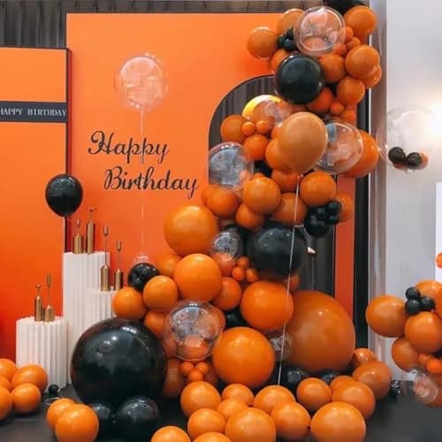 Voircoloria 130pcs Burnt Orange Balloons Garland Arch Kit 56x5" 40x12" 30x10" 4x18" | Assorted Colors Balloon for Parties thumbnail 4