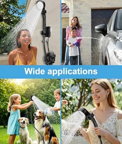 WADEO Portable Camping Shower with Digital Display & 6000mAh Battery | 5 L/min Flow Rate thumbnail 4
