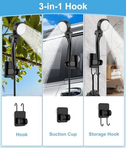 WADEO Portable Camping Shower with Digital Display & 6000mAh Battery | 5 L/min Flow Rate thumbnail 3