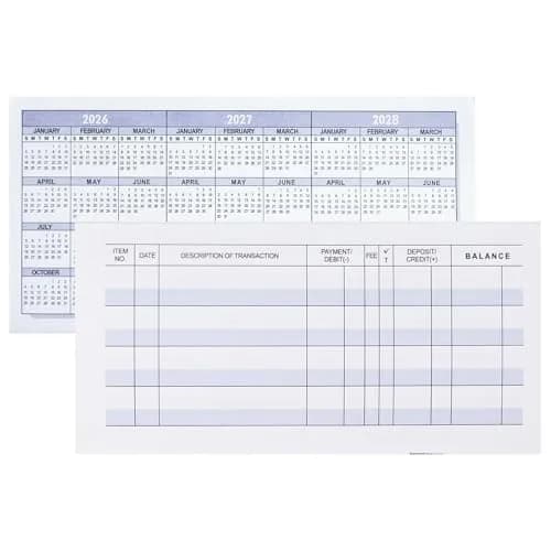 CASMONAL 12 Pack Check Registers | Large Lines for Personal & Business Finances thumbnail 1