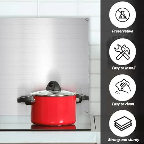 Yaocom Stainless Steel Backsplash 24x30 Inch | Protects Walls from Splatter thumbnail 4