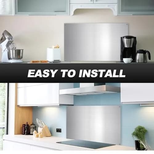Yaocom Stainless Steel Backsplash 24x30 Inch | Protects Walls from Splatter thumbnail 5