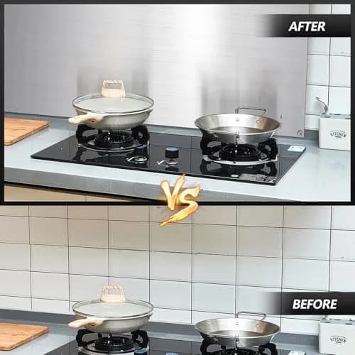 Yaocom Stainless Steel Backsplash 24x30 Inch | Protects Walls from Splatter thumbnail 6