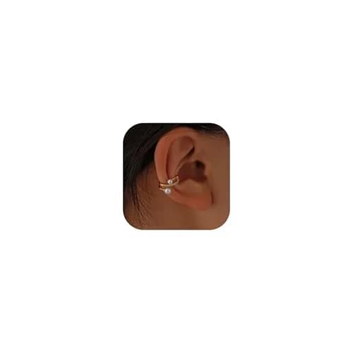 KummerSaprk Ear Cuffs Non Piercing Chunky Gold Fake Earrings Adjustable | Trendy Jewelry for Women thumbnail 1