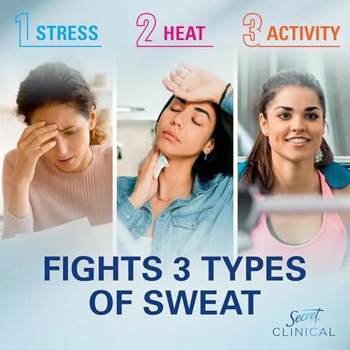 Secret Clinical Strength Antiperspirant Deodorant for Women, Cool Waterlily, 77ml (2.6 oz) | 72hr Stress, Heat & Activity Sweat Protection thumbnail 2