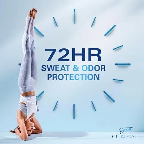 Secret Clinical Strength Antiperspirant Deodorant for Women, Cool Waterlily, 77ml (2.6 oz) | 72hr Stress, Heat & Activity Sweat Protection thumbnail 3